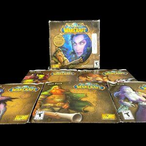 World Of Warcraft PC Game 5-Disc Set Blizzard Entertainment With Box & Guest Pas